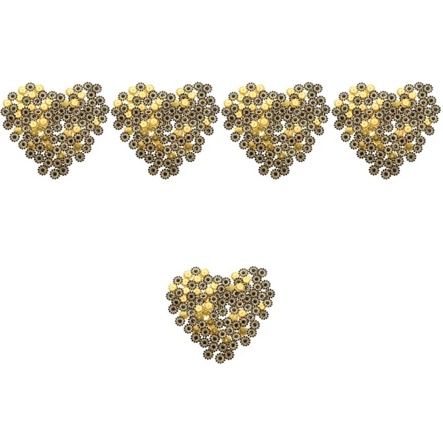 5 piezas 1 bolsa adornos de pedrería brillante hágalo usted mismo Flatback botones joyería Blumenkr