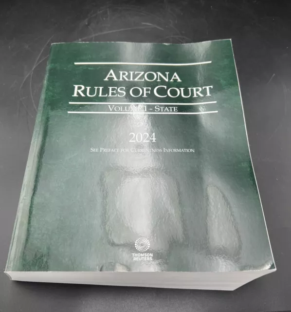 Arizona Rules of Court Volume 1 2024 edition state law book Reuters