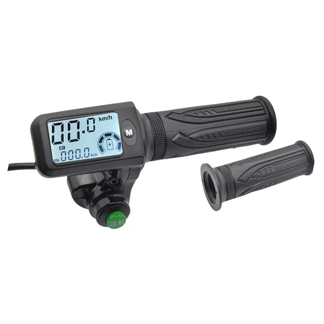 Kunray Accélérateur Pouce 12-96 V Avec Clé Et Affichage – Pour Scooter électrique, Mini Vélo, Gokart, Câble 1,6 M, Diamètre 22 Mm