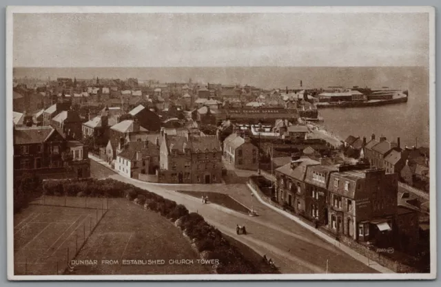 Dunbar From Church Tower East Lothian Scotland Valentines Vintage Postcard