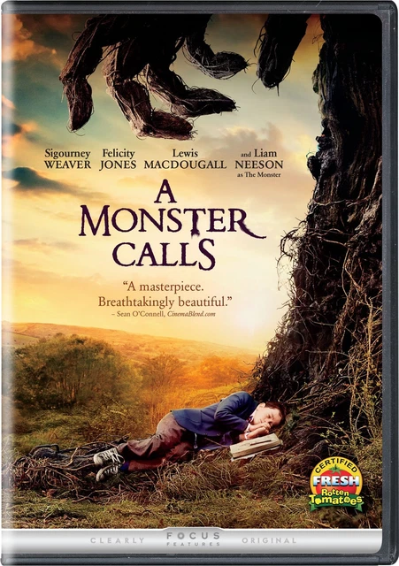 A MONSTER CALLS (DVD) Sigourney Weaver Felicity Jones Toby Kebbell Liam ...