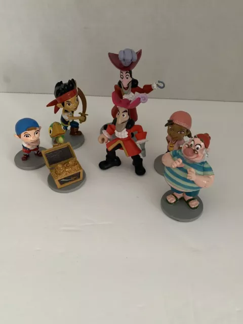 Lot of 7 Disney Jr Jake and the Neverland Pirates PVC Toy Figures RARE bird