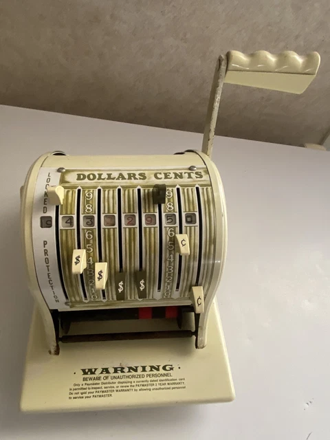 Vintage Paymaster Ribbon Writer Series 8000B w/ No Key