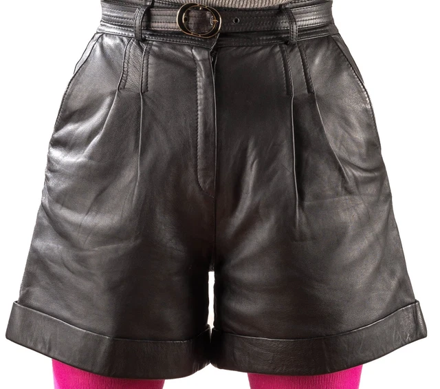Short en vrai cuir femme best sale