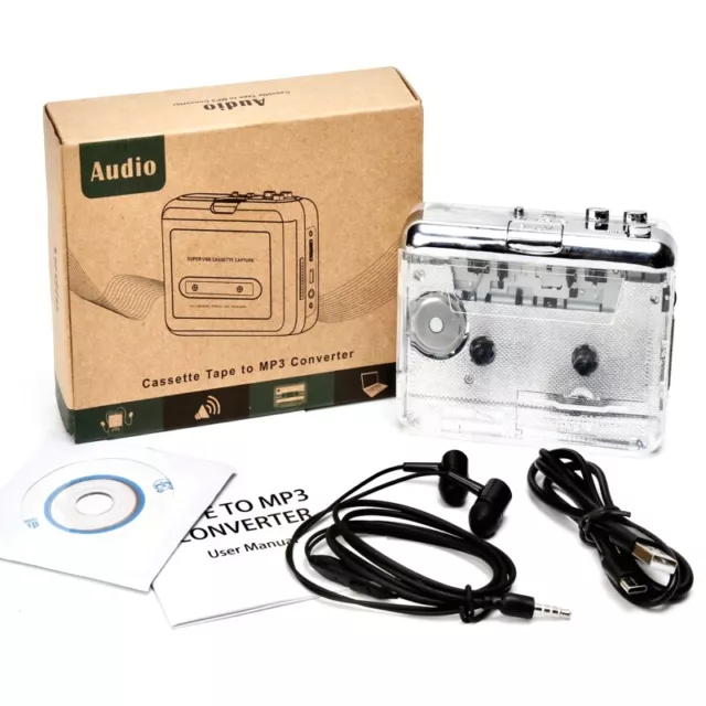 Cassette Player Portable Tape Recorder To Mp3 Full Transparent for Type-C 3