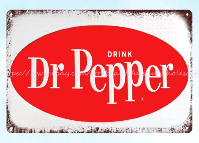 dorm room buy prints DRINK DR PEPPER metal tin sign