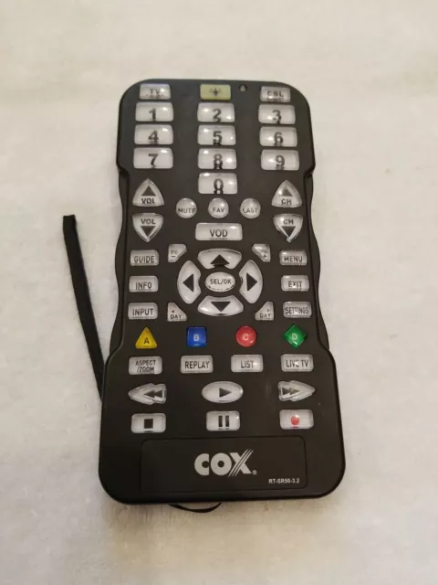 COX RT-SR50-3.2 CABLE TV Large Button MULTI-DEVICE Remote Control