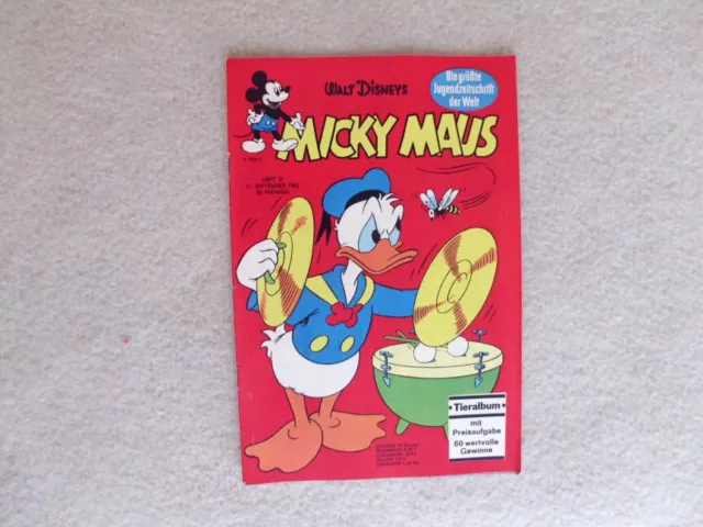 Micky Maus Heft 37 von 1965 mit Autobild  - Zustand 1 !