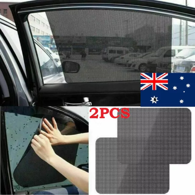 NEW Car Rear Side Window Socks Sun Shade Black Mesh SUV Sox UV Protection Cover