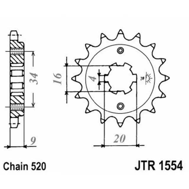 Jt Pignone Jt 1554 Z13 denti JTF1554.13