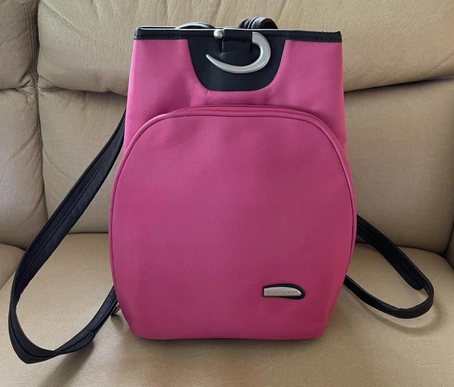 Travelon Pink And Brown Nylon Convertible Sling Bag/Backpack MINT!!!
