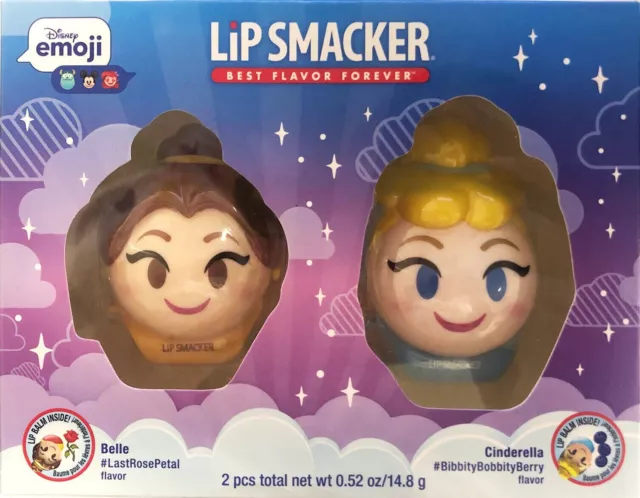 Disny Princess  Lip Smacker Emoji Lip Balm Duo Cinderella & Belle