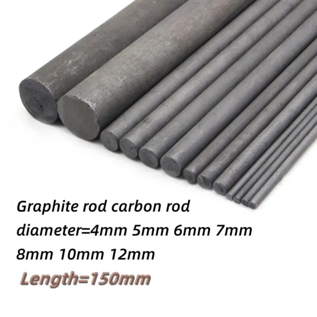 Length 150mm Carbon Rod Graphite Rods Electrode Cylinder Bars For Industry Tools