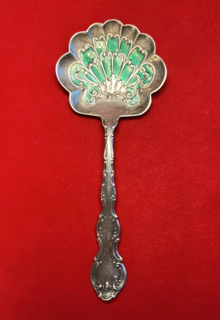 Gorham Strasbourg Enamel Sterling Silver Bon Bon Spoon