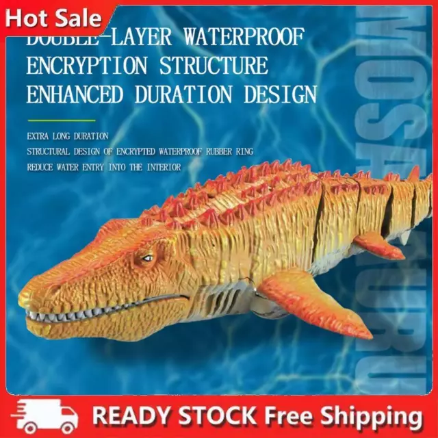RC Mosasaurus 2.4GHz Marine Remote Control Boat with Battery (Orange)