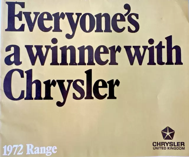 Chrysler Hillman Sunbeam Humber Range 1971-72 UK Market Foldout Sales Brochure