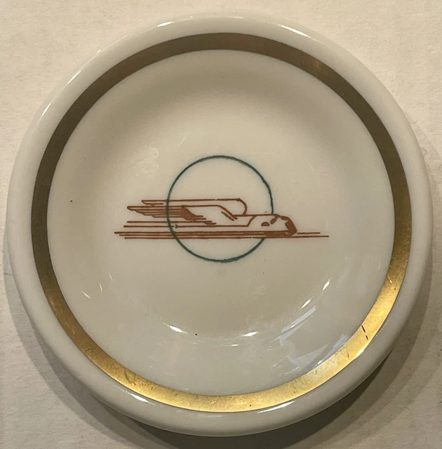 1967 Union Pacific Railroad Winged Streamliner Restaurant Ware Butter Pat
