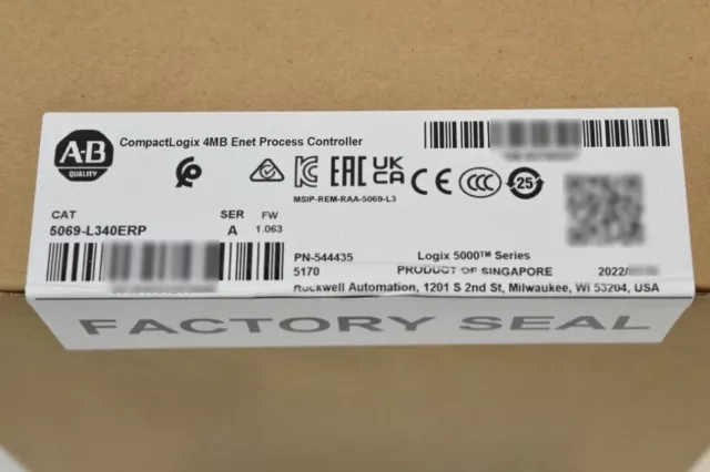 AB NEW 5069-L340ERP CompactLogix 4MB  31 I/Os Conformal Coated Free Shipping