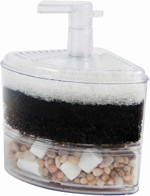 Air Driven Bio Corner Filter  Nano Fish tank Aquarium up to 40 Gallon