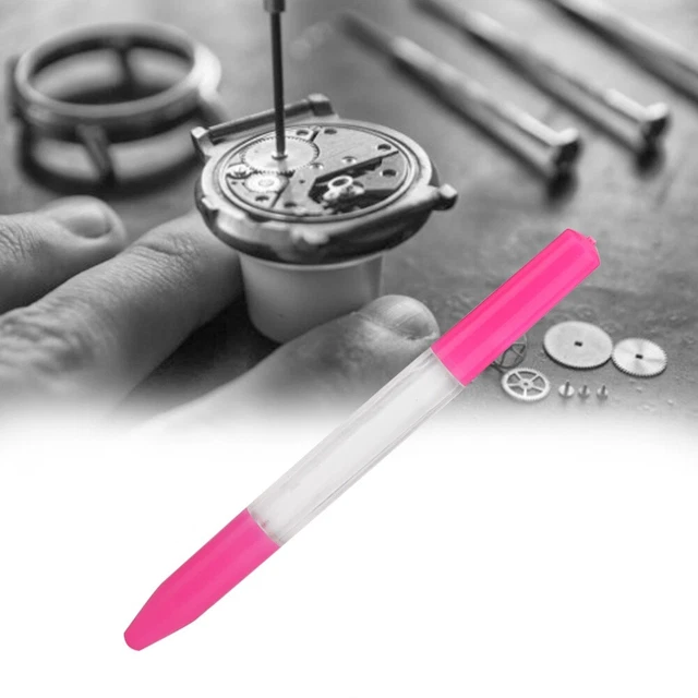 (PINK)LUBRICANT OILER OIL Pin Pen Needle Lubricator Watch Clock Repair
