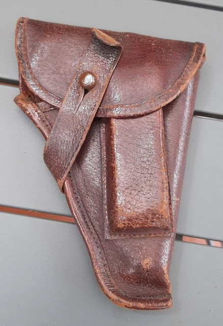 Etui Holster Pistolet Mauser C96 En Cuir WW2 Allemand Seconde Guerre Mondiale Allemagne