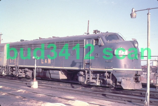 LN L&N Louisville & Nashville FP7 #673 at Nashville TN 1971 DUPLICATE Slide!