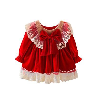 I ragazzi per neonate Carino Festa Tutu Vestito manica lunga principessa Dress