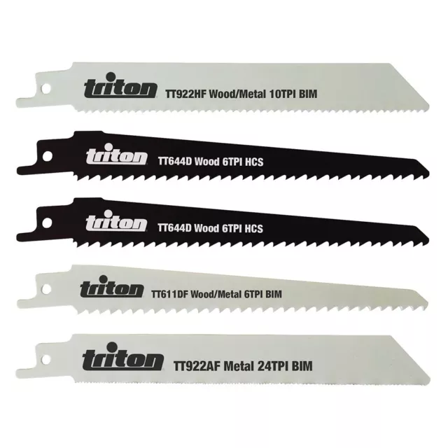 Lames Triton Bois Et Metal Pour Scie Sabre - Set De 5 Lames