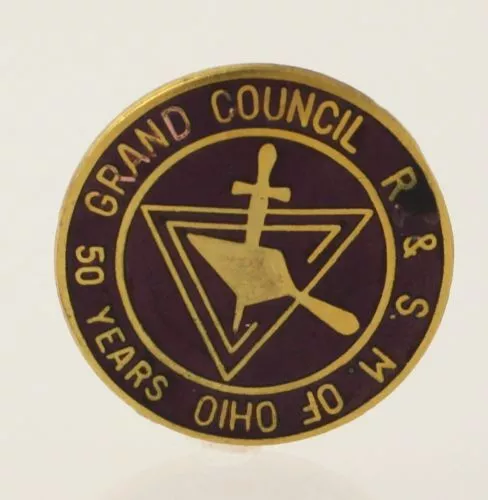 Masonic Pin - York Rite Royal Select Masons 50 Year Grand Council Ohio Vintage