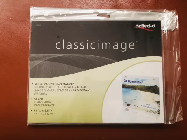 deflecto® Classic Image Single-Sided Wall Sign Holder, Plastic, 1 079916683010