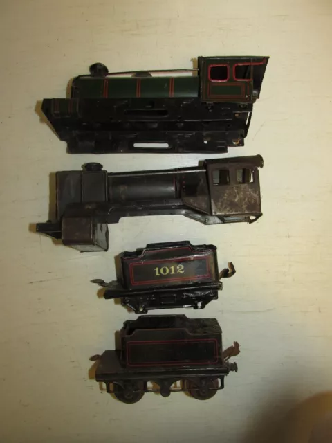 Colección antigua chapa Bing ferrocarril 4 carcasa pista 0 locomotora de vapor licitación 1012 etc.