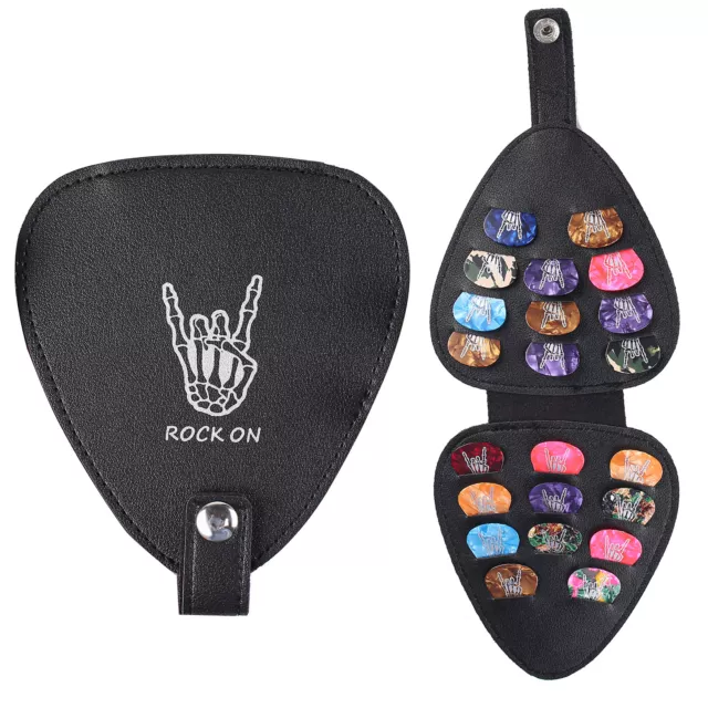 Portable Guitar Picks Holder Case Waterproof With 22 Slots Bass Guitar Ukulele