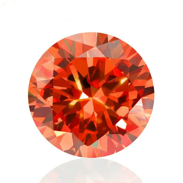 12mm Natural Padparadscha Sapphire 8.65ct Round Faceted Cut VVS Loose Gemstone