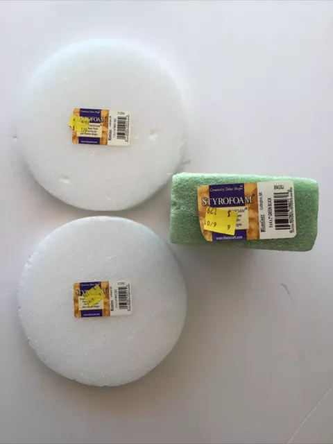 Lot of 24 White Styrofoam 2 Egg Foam Shapes Forms Kids Easter