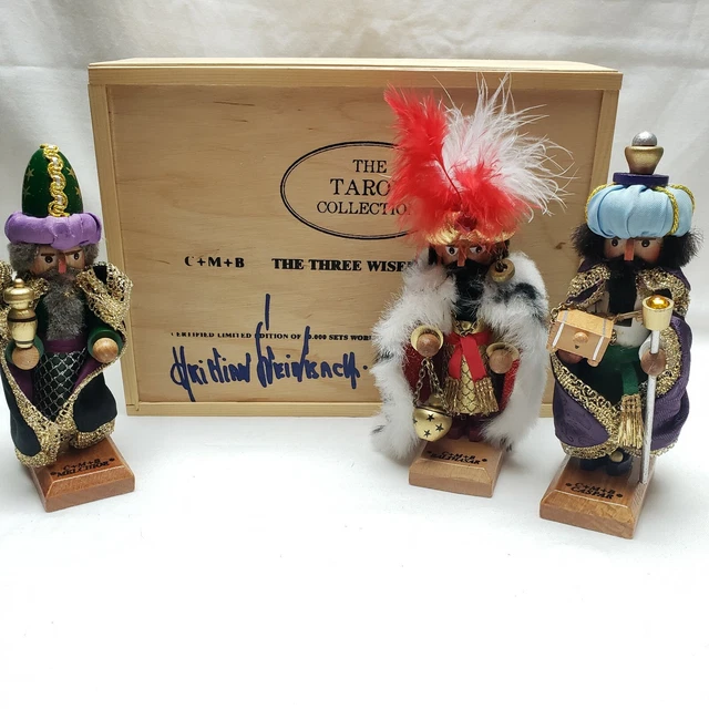 SIGNED STEINBACH THREE Wise Men Mini Nutcrackers Set LIMITED EDITION ...