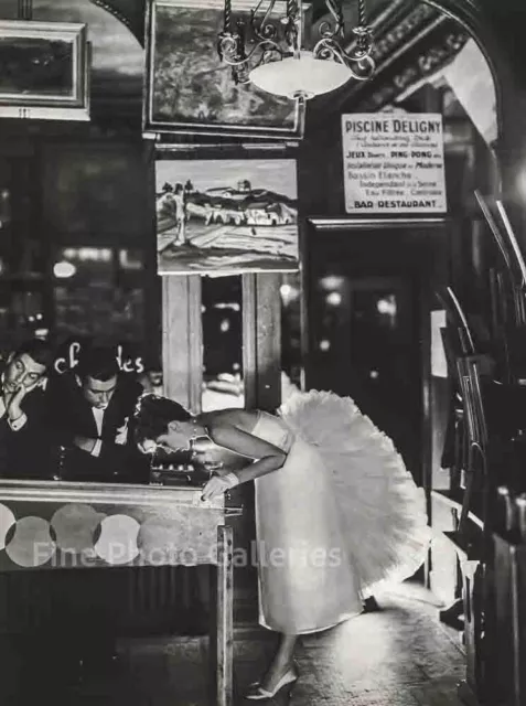 1956 Vintage RICHARD AVEDON Paris Female Evening Fashion Large Duotone Photo Art