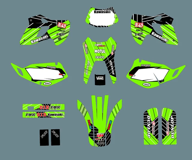 Graphics Kit Backgrounds Decals Full Kit FOR Kawasaki KLX250 1998-2003