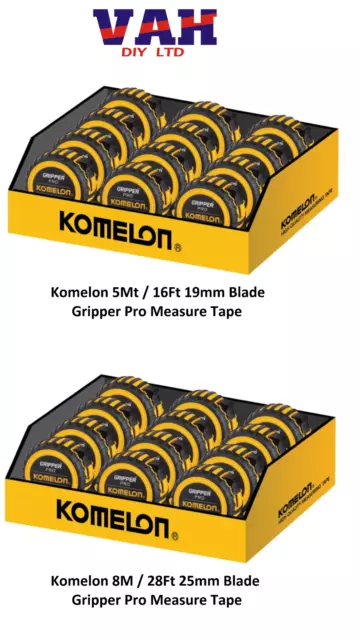 Komelon Gripper Pro 5 m o 8 m nastro di misura equivalente Stanley Tylon 3