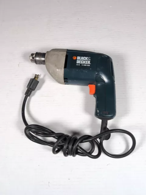 VTG BLACK Decker 3 8 Drill 0 1200 VSR 3.5A Type 2 Corded Electric 7190 14.99 PicClick