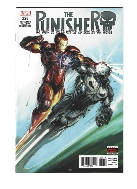 Punisher #228 (2018 Marvel Comics) Punisher as War Machine Clayton Crain Cover
