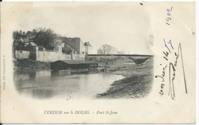 CPA -71 - VERDUN sur le DOUBS - Pont St-Jean