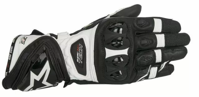 Alpinestars Supertech Motorbike Sports Racing gloves - Black / White