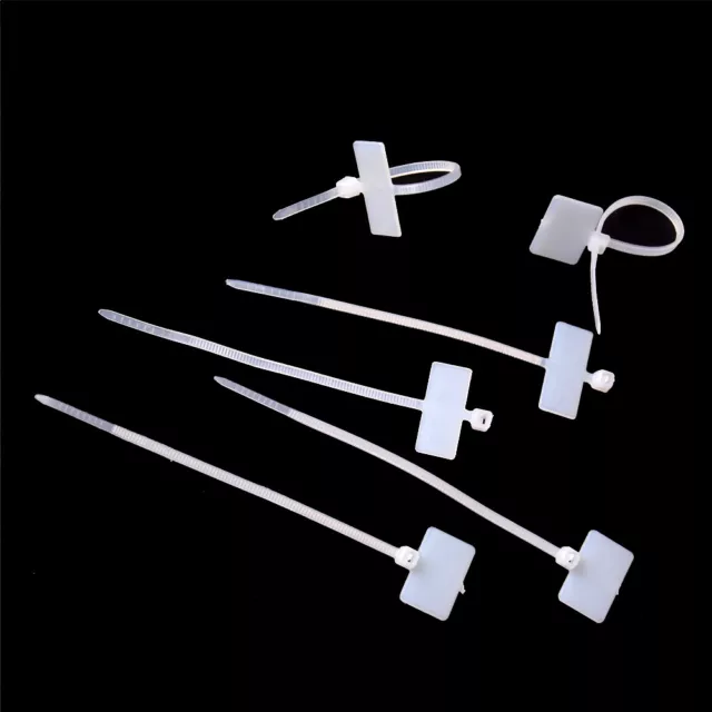 100 pz RJ45 RJ12 etichette etichetta cavo di alimentazione filo etichette cravatta di nylon autobloccanti*t~