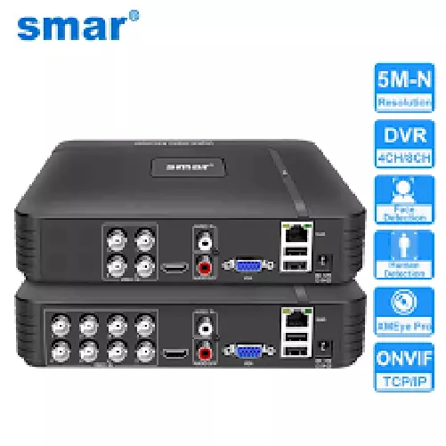 Smar H.265 8CH CCTV DVR 5M-N 5 in 1 AHD CVI TVI CVBS IP Camera Hybrid Digital