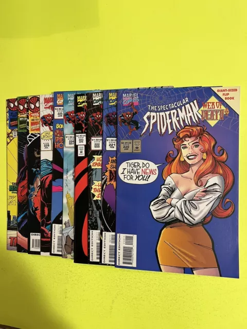 Spectacular Spider-Man Vol. 1 #220 (Web of Death; Flip-Book) &221-229 1995 NM
