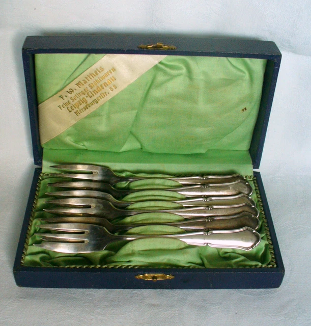 6 Kuchengabeln - Doublina 150 - 800er Silber