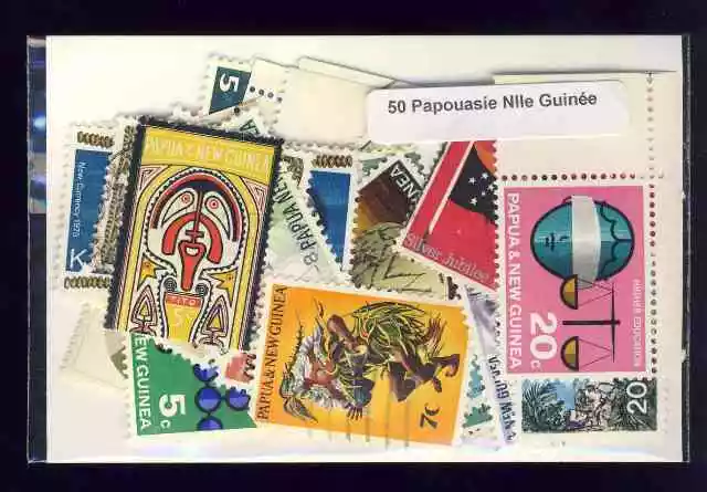 Papua Nlle Guinea - Papua New Guinea 50 Briefmarken Unterschiedliche