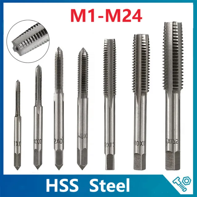 M1-M24 HSS Machine Taps Metric Machine Plug Tap Thread Cutter Thread Repair