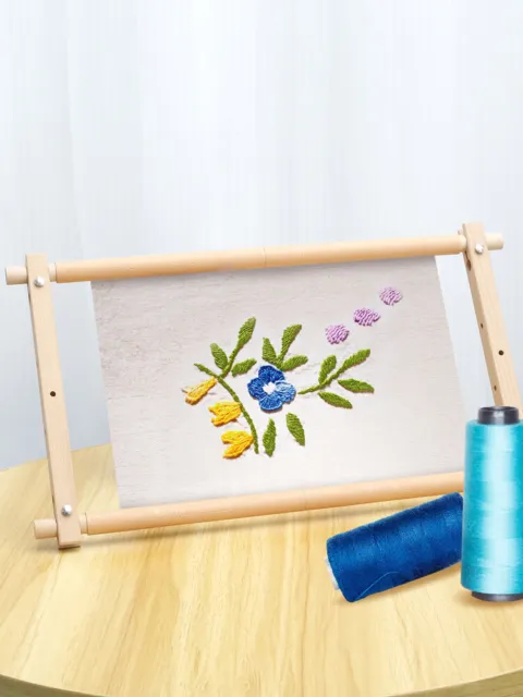 Embroidery Frame Needlepoint Embroidery Tapestry Scroll Frame Wood Cross ⇧