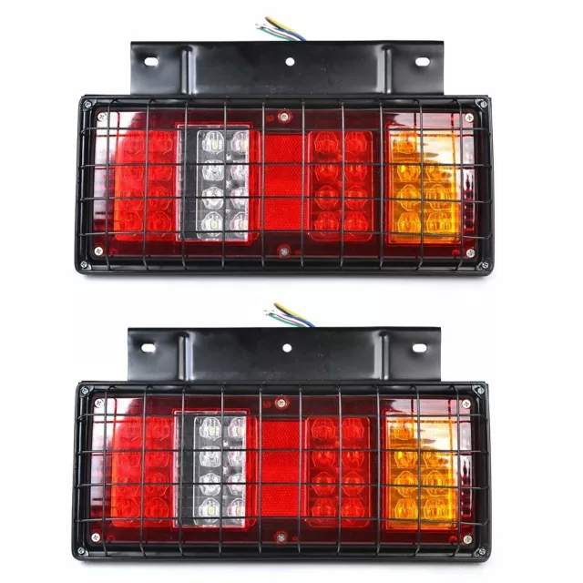 Metal Rear Trailer Light Set Lightboard Towing Lamps Truck Tractor Van Lorry